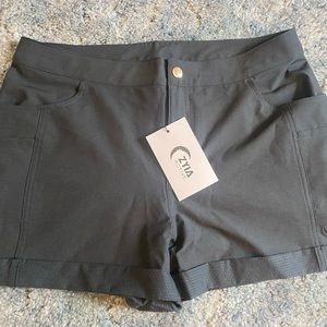 Zyia “Not Just a Trail Short” in black, brand new with tags.